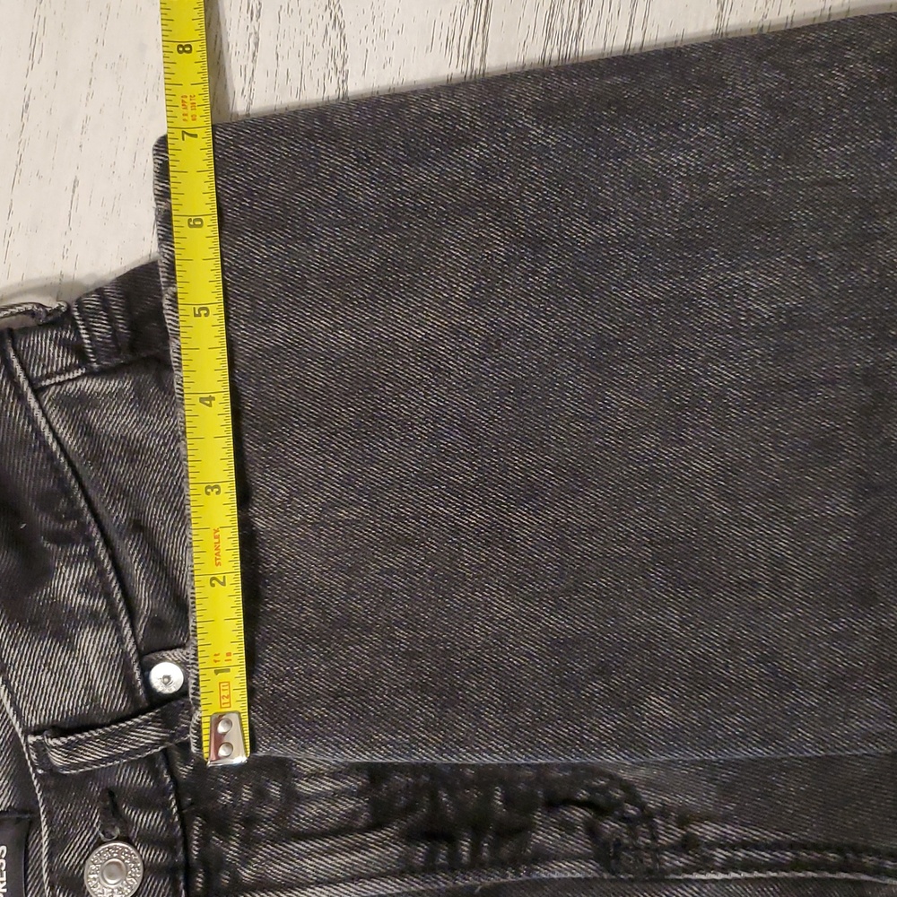 Express High rise, Faded Black Straight Ankle Jeans - Picture 8 of 9